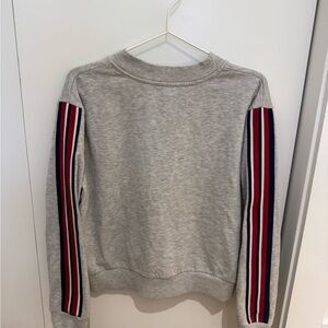 Topshop Light Gray Ribbed Sweatshirt